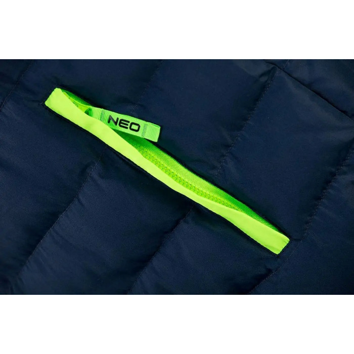 Neo Tools Жилет PREMIUM, зимова, утеплена, 100% поліестер, M(50), чорн зелений (81-534-M)