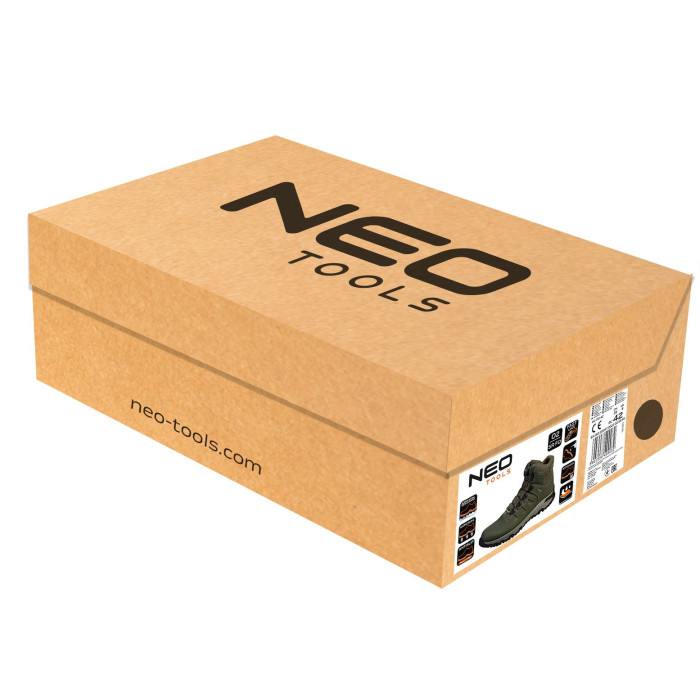 Neo Tools Напівчеревики, нубук, із системою швидкого шнурування, O2 SR FO, СЕ, р.42(28см), оливкові (82-751-42)