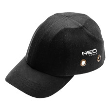 Neo Tools Бейсболка робоча, бавовна, посилена всередині захисними елементами, чорний (97-590)