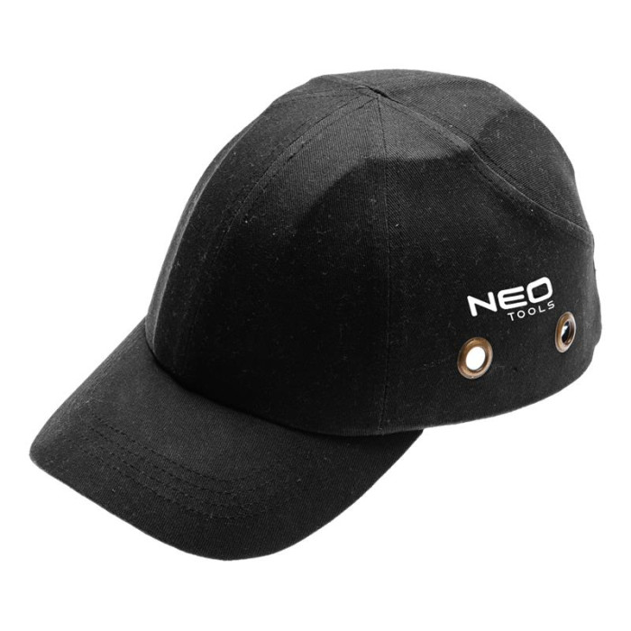 Neo Tools Бейсболка робоча, бавовна, посилена всередині захисними елементами, чорний (97-590)