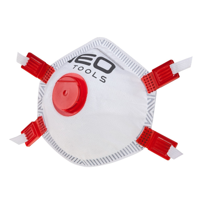 Neo Tools Маска захисна, 3шт, із клапаном, силіконове ущільнення, клас захисту FFP3 (97-321)