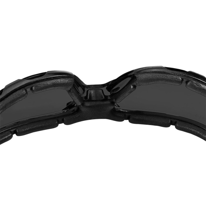 Neo Tools Окуляри захисні протиосколкові, клас захисту FT, резинові дужки, полікарбонат, темно сіий (97-522)