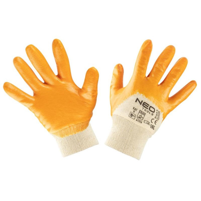 Neo Tools 97-631-9 Рукавички робочі, бавовна, частково покриті нітрилом, р. 9 (97-631-9)