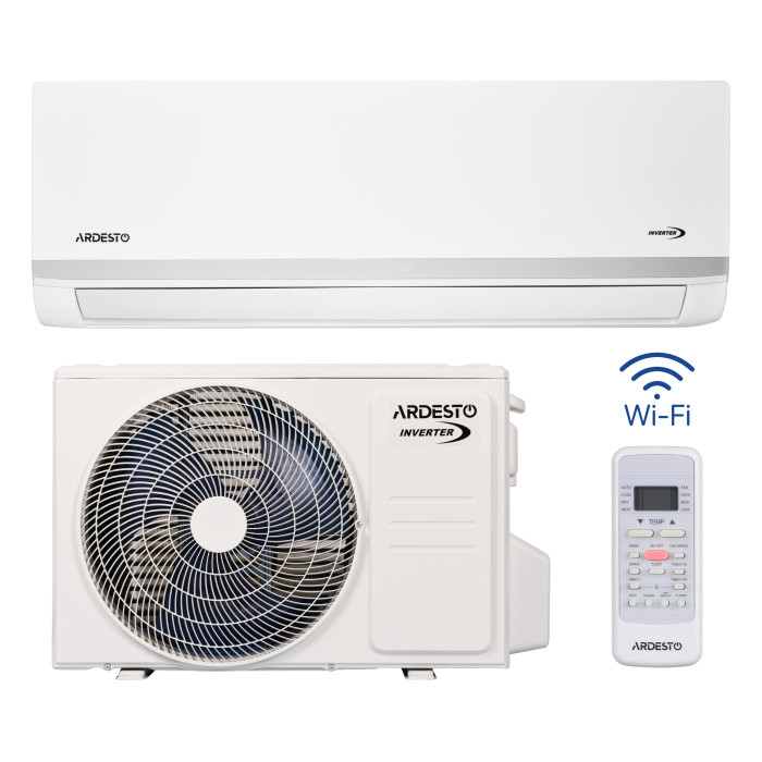 ARDESTO Кондиціонер ACM-24ERP-R32-WF-AG-S, 70 м2, ERP інвертор, A++/A+, до -20°С, Wi-Fi, R32, білий (ACM-24ERP-R32-WF-AG-S)