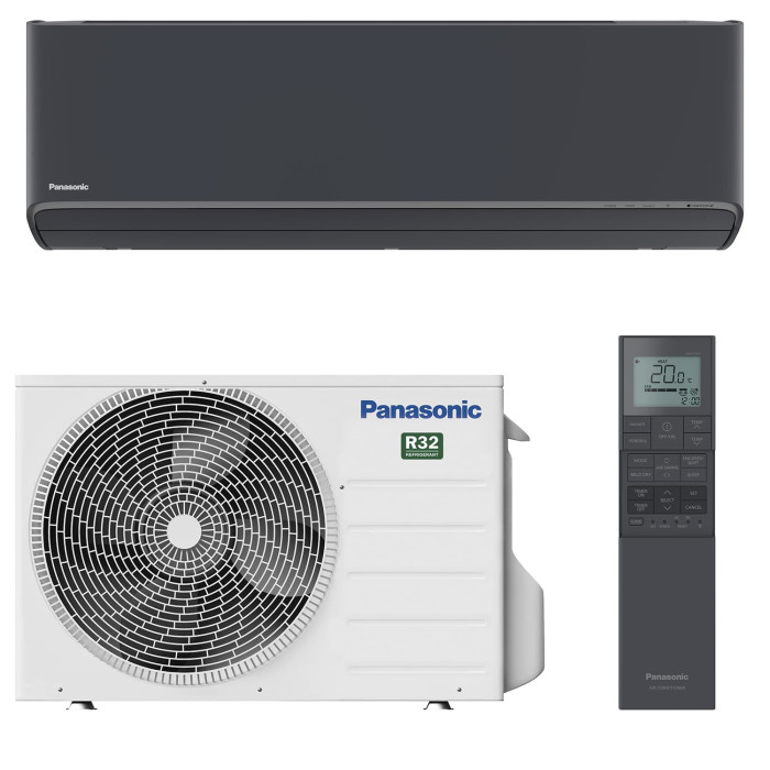 Кондиціонер Panasonic Etherea 35м2 інвертор 12000BTU 3.5кВт A+++/A+++ -20°С Wi-Fi R32 чорний (CS-XZ35ZKEW-H/CU-Z35ZKE)