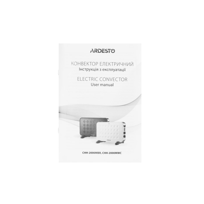 ARDESTO Конвектор, 20м2, 2000Вт, мех. упр-ння, відкритий нагрів. елемент, білий (CHH-2000MWC)