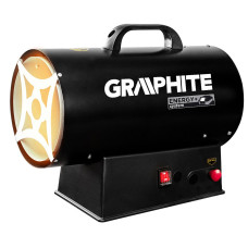 Graphite Теплова гармата газова, акумуляторна 18В, 15кВт, 120м кв, 320м куб/год, чорний, IP24 (58GE100)