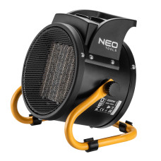 Neo Tools Теплова гармата електрична, 2кВт, 30м кв, 197м куб/год, керамічний нагрів. елемент (PTC), чорний (90-062)