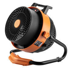 Neo Tools Теплова гармата електрична, 2в1 з функцією вентилятора, 2.4кВт, 35-50м кв, 460м куб/год, цифрове регулювання, чорний (90-071)