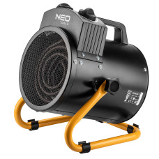 Neo Tools Теплова гармата електрична, 2кВт, 50м кв, 330м куб/год, нагрів. елемент - нерж. сталь, IPX4, чорний (90-067)