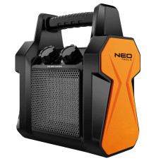 Neo Tools Теплова гармата електрична, 3кВт, 30м кв, 210м куб/год, керамічний нагрів. елемент (PTC), переносна, чорний (90-061)