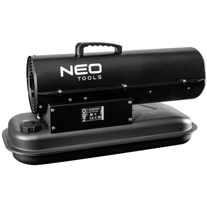 Neo Tools Теплова гармата дизель/гас, 20 кВт, 550 м3/год, прямого нагріву, бак 19л, витрата 1.9л/год, IPX4 (90-080)