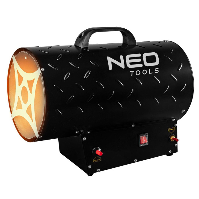 Neo Tools Теплова гармата газова, 30кВт, 300м кв., 1000м куб./год, чорний (90-084)