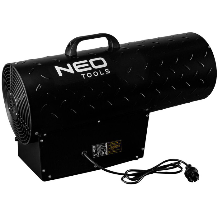 Neo Tools Теплова гармата газова, 50кВт, 500м кв, 1000м куб/год, чорний (90-085)