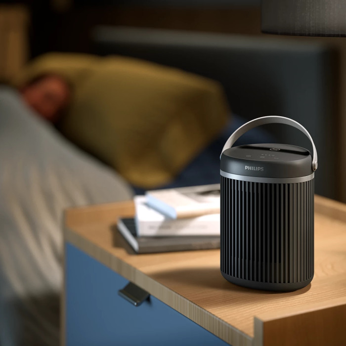 Тепловентилятор Philips Series 3000, 20м2, 2000Вт, електр. упр-ння, керамич.нагрів.елемент, Wi-Fi, темно-сірий (CX3120/01)