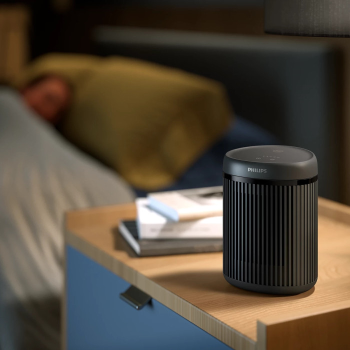 Тепловентилятор Philips Series 2000, 15м2, 1500Вт, електр. упр-ння, керамич.нагрів.елемент, Wi-Fi, темно-сірий (CX2120/01)