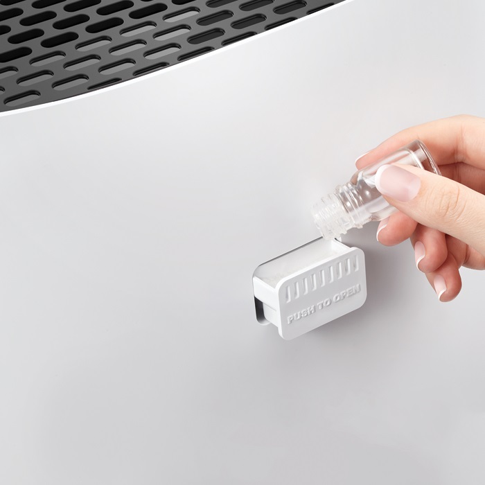 Electrolux Зволожувач повітря традиційне зволоження, 50м2, 6л, 500мл/г, мех. кер-ння, аромаконтейнер, фільтр, біло-чорний (EHW-600)