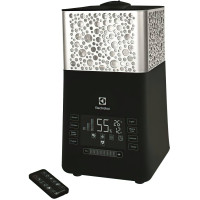 Electrolux Зволожувач повітря ультразвуковий, 50м2, 5л, 400мл/г, електр. кер-ння, пульт ДК, гігростат, теплий пар, чорний (EHU-3710D)