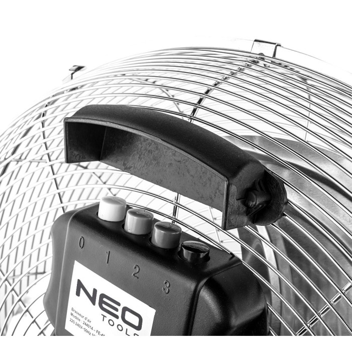 Neo Tools Вентилятор підлоговий, професійний, 100Вт, діаметр 45см, 3 швидкості, двигун мідь 100% (90-010)