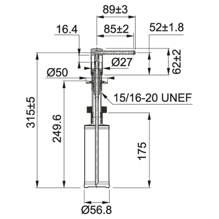 Franke Дозатор для миючих засобів Comfort, 350мл, білий (1190578748)