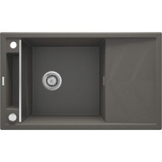 Мийка кухонна Deante Magnetic, граніт, прямокут., з крилом, 820х500х219мм, чаша - 1, накладна, антрацит (ZRM_T113)