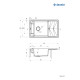 Мийка кухонна Deante Magnetic, граніт, прямокут., з крилом, 820х500х219мм, чаша - 1, накладна, антрацит (ZRM_T113)