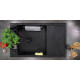 Мийка кухонна Deante Magnetic, граніт, прямокут., з крилом, 820х500х219мм, чаша - 1, накладна, чорний матовий (ZRM_N113)