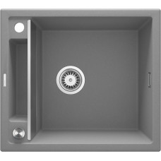 Мийка кухонна Deante Magnetic, граніт, квадрат, без крила, 560х500х219мм, чаша - 1, врізна, сірий (ZRM_S103)