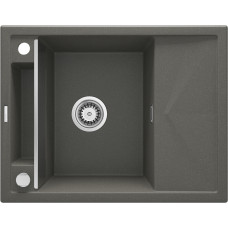 Мийка кухонна Deante Magnetic, граніт, прямокут., с крылом, 640х500х219мм, чаша - 1, врізна, антрацит (ZRM_T11A)