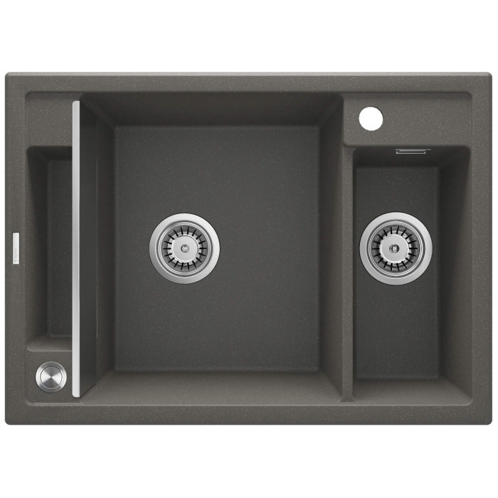 Мийка кухонна Deante Magnetic, граніт, прямокут., з крилом, 690х500х219мм, чаша - 1.5, врізна, антрацит (ZRM_T503)