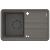 Мийка кухонна Deante Momi, граніт, прямокут., з крилом, 670х440х230мм, чаша - 1, врізна, антрацит + кухонна дошка (ZKM_T11A)