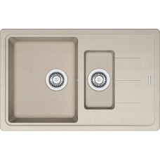 Franke Мийка кухонна Basis, фраграніт, прямокутник, з крилом, 780х500х200мм, чаша - 2, накладна, BFG 651-78, сахара (1140272634)
