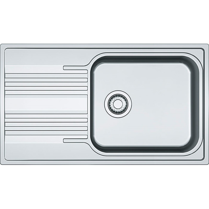 Franke Мийка кухонна Smart, нерж.сталь, прямокутник, з крилом, 860х500х190мм, чаша - 1, накладна, SRX 611-86 XL, нерж поліров. (1010456705)
