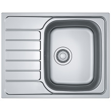 Franke Мийка кухонна Spark, нерж.сталь, прямокутник, з крилом, 635х500х160мм, чаша - 1, накладна, SKL 611-63, нерж декор (1010598808)