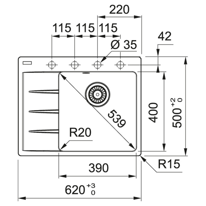 Franke Кухонні мийки CENTRO CNG 611-62 (1140630458)