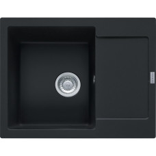Franke Мийка кухонна Maris, фраграніт, прямокутник, з крилом, 620х500х200мм, чаша - 1, врізна, MRG 611-62, чорний матовий (1140631437)