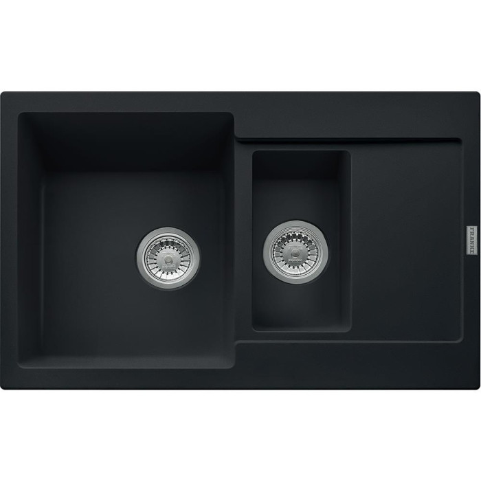 Franke Кухонна мийка Maris MRG 651-78/114.0631.461/дві чаші/фраграніт/антибактеріальний захист/780х500х200(130)/врізна/чорний матовий (1140631461)