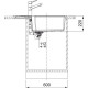 Franke Мийка кухонна Urban, фраграніт, прямокутник, з крилом, 780х500х220мм, чаша - 1, накладна, UBG 611-78 XL , онікс (1140701799)