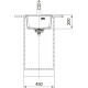Мийка кухонна Franke Maris, фраграніт, прямокутник, без крила, 410х510х200мм, чаша - 1, врізна, MRG 610-72 TL, сірий камінь (1140668862)