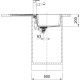 Мийка кухонна Franke Centro, фраграніт, прямокутник, з крилом, 860х500х200мм, чаша - 1, накладна, CNG 611-86, онікс (1140701823)