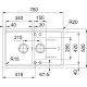 Мийка кухонна Franke Basis, фраграніт, прямокутник, з крилом, 780х500х200мм, чаша - 1,5, врізна, BFG 651-78, чорний матовий (1140667448)