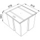 Сортер для сміття Franke Easysort 450-1-2, 2 шт.x 14.5 л, кришка,чорний пластик (1210494150)