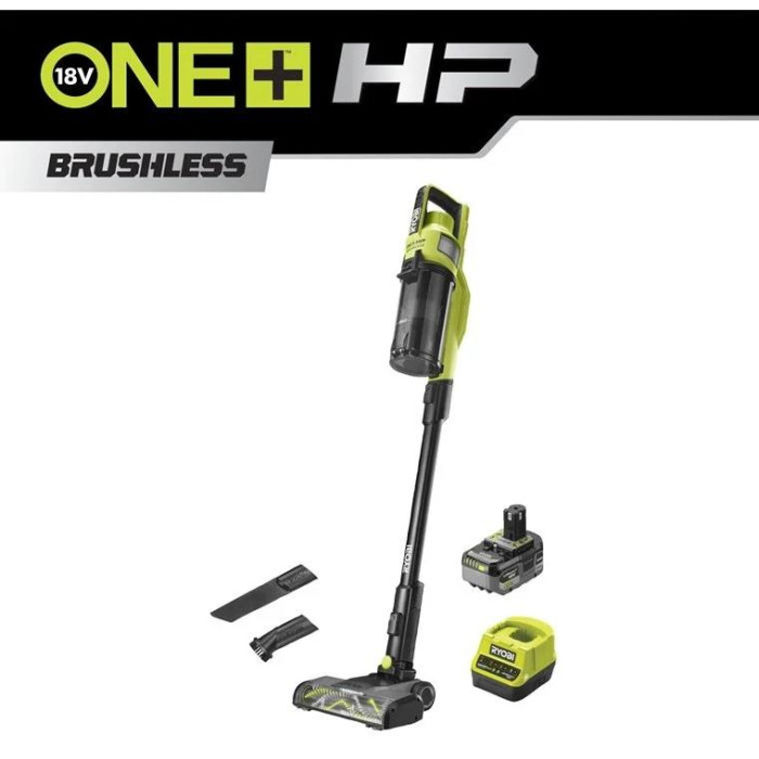 Ryobi Пилосос акумуляторний ONE+ HP RSV18X-1X40G 18В 1х4А·год 90Вт 20кПа контейнер 0.8л HEPA12 3.1кг (5133005660)