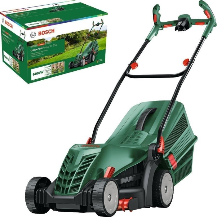 Газонокосарка мережева Bosch UniversalRotak 37-555 1400Вт 37см 40л 27-50мм 15.5кг (06008A6501)