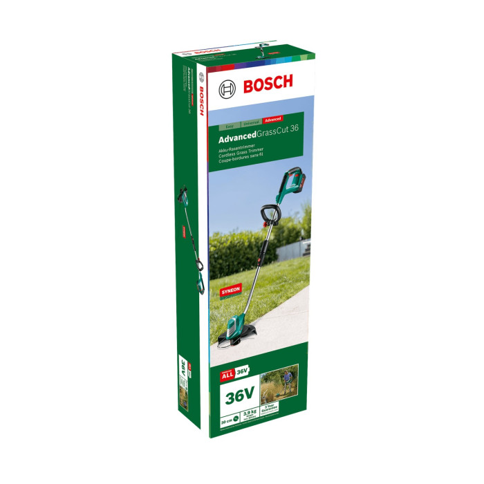 Тример садовий акумуляторний Bosch AdvancedGrassCut 36 36В 30см 1x2А·год ЗП AL3620CV 4.1кг (0600878N03)