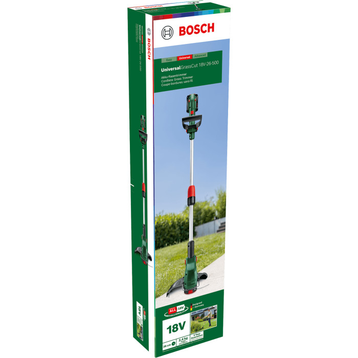 Тример садовий акумуляторний Bosch UniversalGrassCut 18V-26-5001х2.5А·год 26см ЗП AL 18V-20 3.5кг (06008C1F00)