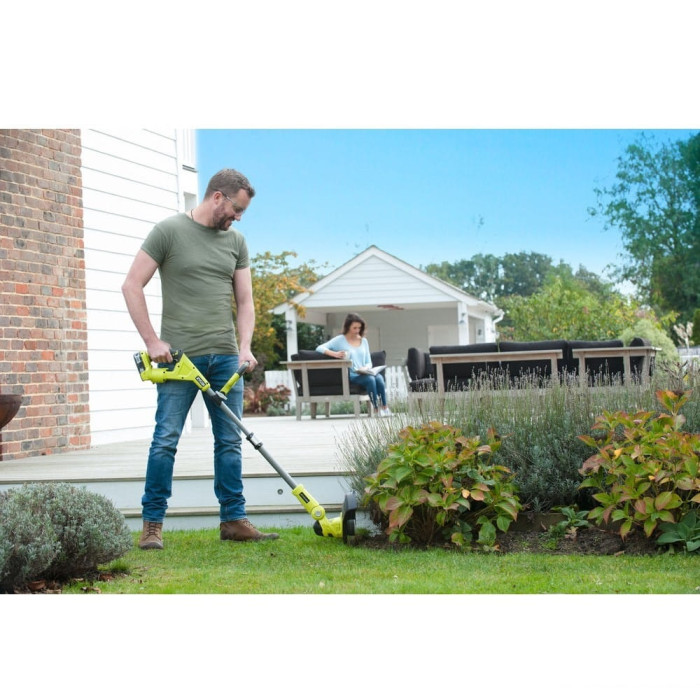 Ryobi Тример садовий гібридний ONE+ RLT1831H20F 18В/220В Hybrid 25-30см 1х2А·год телескоп.штанга регулювання кута нахилу 2.8кг (5133003710)