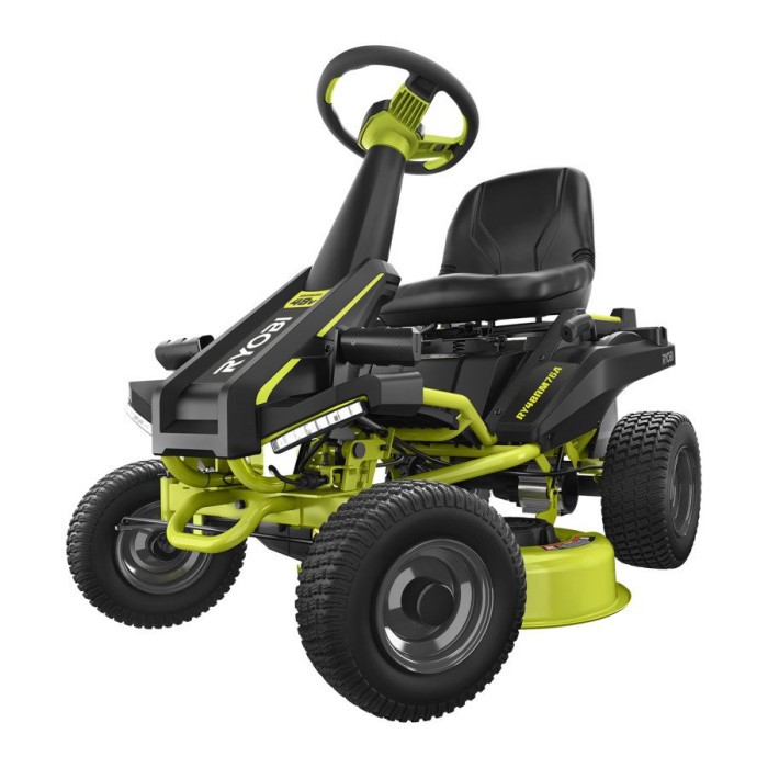 Ryobi Газонокосарка-райдер акумуляторна RY48RM76A 48В акб 1х50А·год 76см 35-115мм до 4000 кв.м фари круїз-контроль 200кг (5133004972)