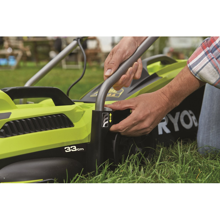 Ryobi Газонокосарка RLM13E33S 1300Вт 33см 35л 20-60мм EasyEdge 9кг (5133002343)