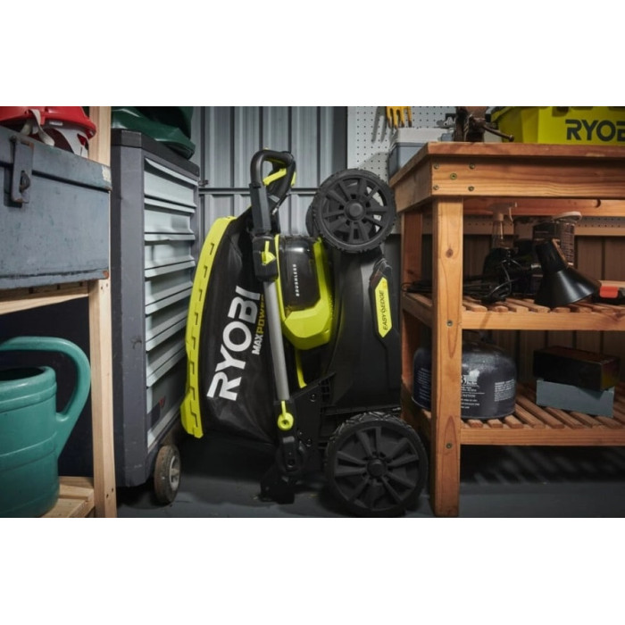 Газонокосарка акумуляторна Ryobi Max Power RY36LMX46A-150 36В акб 1х5А·год 46см 55л 25-75мм 22.5кг (5133004914)